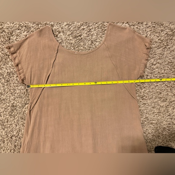 Umgee Tan High-Low Fringe Hem Dress - Picture 8 of 11